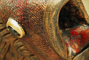 Statue of a fish head