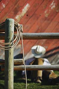 Cowboy takes a nap