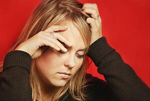 Woman feels sad