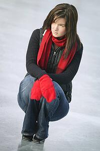 Woman on ice