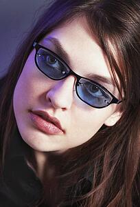 Woman with glasses
