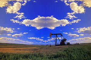 An oil derrick