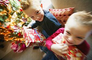 Family with presents