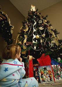 Child waits for Christmas