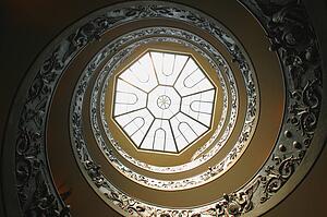 Looking Up at Domed Ceiling in The Vatican Museum Vatican City Rome Italy 