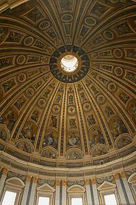 Looking Up at Dome in St. Peter's Basilica Vatican City Rome Italy 