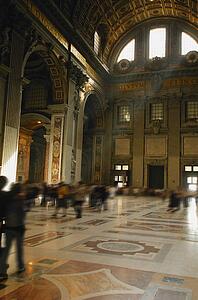 Interior of St. Peter's Basilica Vatican City Rome Italy 