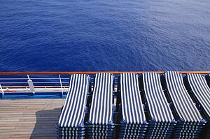 Lounging chairs in a stack