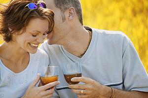 Couple enjoy a special moment