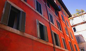 Looking Up at Apartment Rome Italy