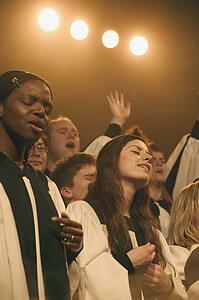 A choir sings