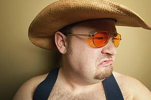 A cowboy's expression