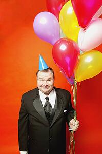 Man with balloons