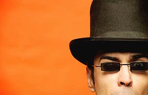 Portrait of a man with top hat
