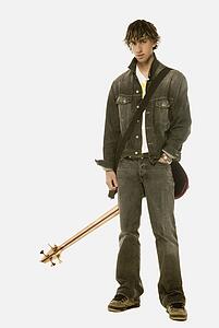 A bass player portrait