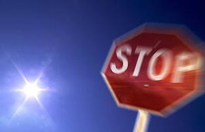 Ignoring a stop sign