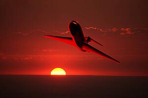 Airplane in the sky