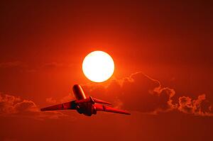 Airplane in the sky