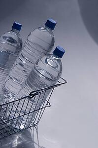 Three bottles of water