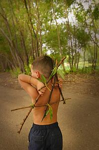 Child playing outside