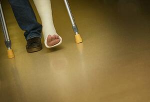 Walking with crutches