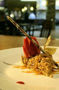 A fancy dessert