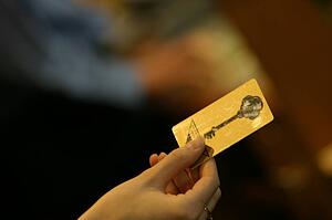Holding a card key