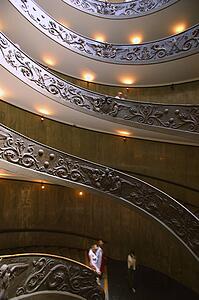 Staircase in The Vatican Museum Vatican City Rome Italy 
