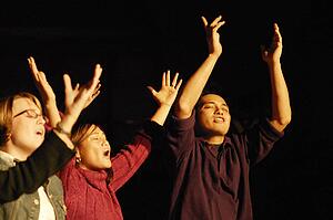A group of worshippers