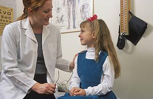 A doctor and a child
