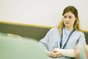 Worried in the waiting room