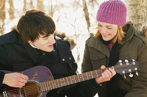 Serenading a girl