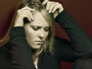 Woman with stress