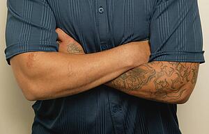 A man with a tattoo