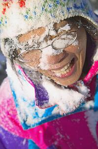 Snow in the face