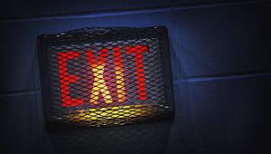 An exit sign