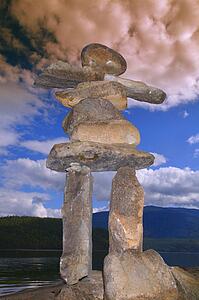 A rock sculpture