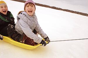 Children on a sled