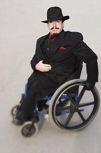 A man in a wheelchair