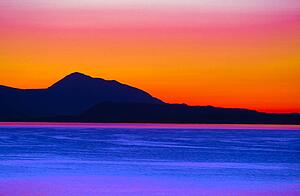 A mountain silhouette