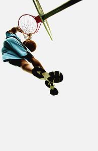 Man playing basketball