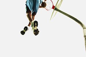 Man playing basketball