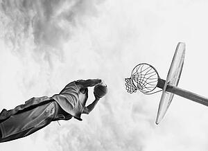 Man playing basketball
