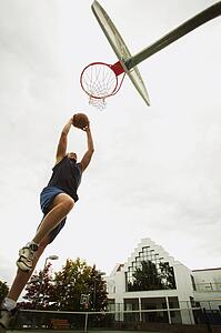 Man playing basketball