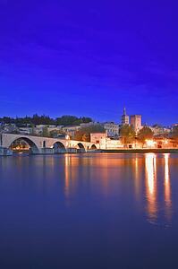 Avignon from Rhone River Provence France 