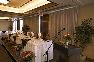 Top table at wedding reception