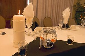 Formal place settings at Wedding Banquet