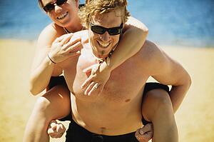 Couple has fun together
