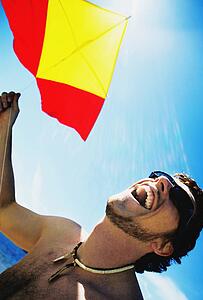 Flying a kite
