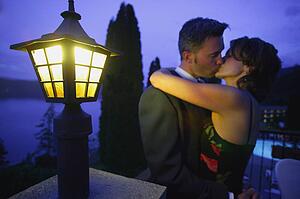 Couple kiss